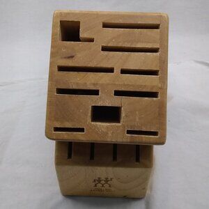 JA Henckels Knife Block Wooden Kitchen Cutlery Storage 14 Slots Heavy Great !!!
